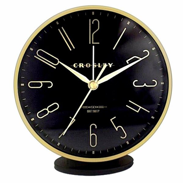Ponta Clocks 5 in. Analog Battery Operated Alarm Clock, Black PO3310219